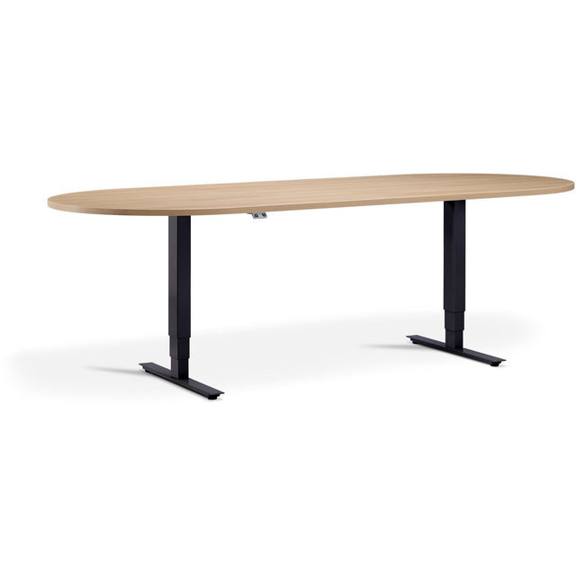 Advance - Height Adjustable Meeting Table with D-End - UK Ergonomics