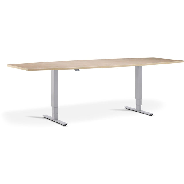 Advance - Height Adjustable Meeting Table Barrel Shape - UK Ergonomics