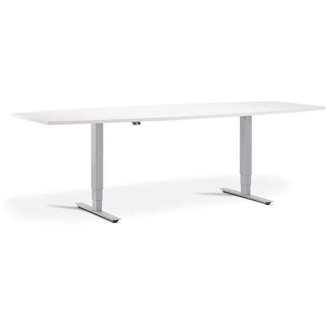 Advance - Height Adjustable Meeting Table Barrel Shape - UK Ergonomics