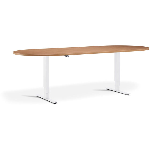 Advance - Height Adjustable Meeting Table with D-End - UK Ergonomics