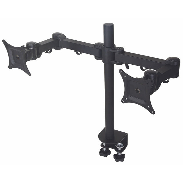 2x LCD Monitor arm Black (10kg Tilt, Swivel, Rotate) - UK Ergonomics