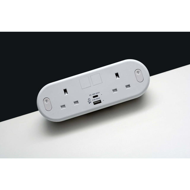 Capsule on desk power module with USB charging - UK Ergonomics